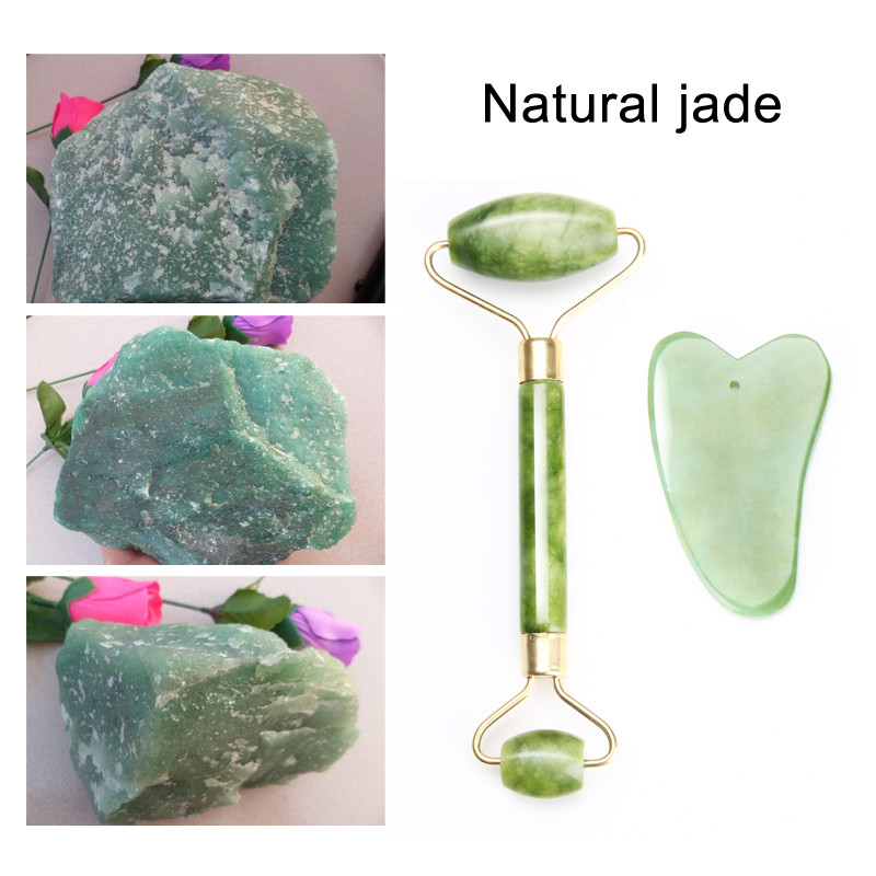 Darsonval Natural Facial Beauty Masszázseszköz Jade Roller Arcmasszírozó Karcsúsító Jade Masszírozó