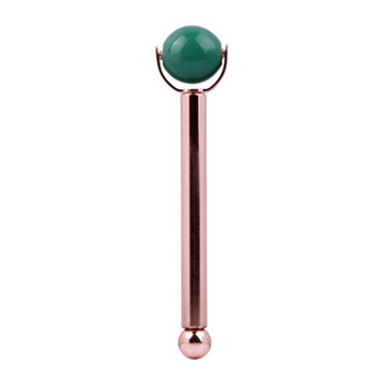 Φυσικός κύλινδρος νεφρίτη από ροζ χαλαζία κρύσταλλος νεφρίτη μπάλα μασάζ προσώπου Εργαλείο μασάζ προσώπου Πράσινη πέτρα κύλινδρος χαλαζίας προσώπου