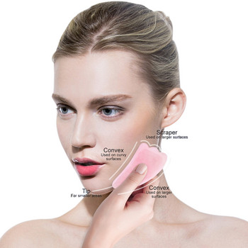 Φυσικό Rose Quartz Jade Roller Facial Massager Roller Jade Stone Gua sha Board Scraper Face Lifting Beauty Massage