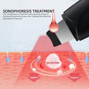 Ултразвуков скрубер за кожа Масажор за лице Премахване на черни точки Препарат за почистване на лице Препарат за почистване на пори Дълбока грижа за лицето Устройство за звуков пилинг