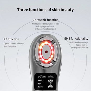 Beauty HIFU Lift Firm Tightening Skin Rejuvenation Portable RF EMS Microcurrent LED Ultrasonic Device Mini HIFU Machine for Face
