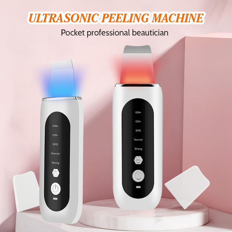 Ultrahangos bőrradír EMS mikroáram lapátoló gép mitesszer távolítsa el az arc mélytisztítását szépségápolási műszer Skin Lift