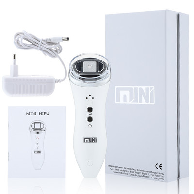 Mini HIFU cu ultrasunete pentru întinerirea pielii, terapie de ridicare de strângere RF, dispozitiv de înfrumusețare cu ultrasunete concentrat de înaltă intensitate