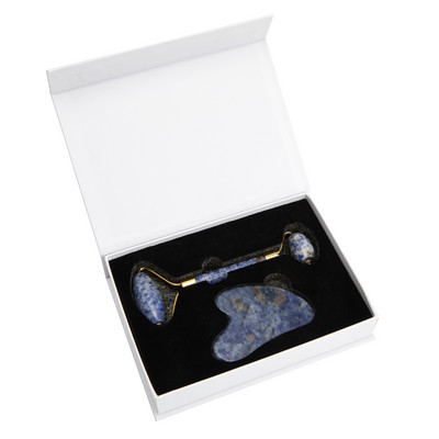 Natural Jade Roller Gua Sha Set Arc karcsúsító masszírozó arcra Jade Stone ránctalanító arc lifting bőrápoló eszközkészlet