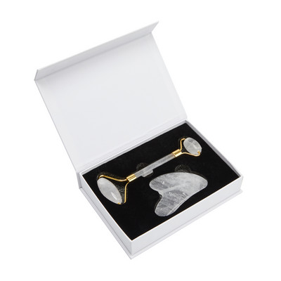 Natural Jade Roller Gua Sha Set Arc karcsúsító masszírozó arcra Jade Stone ránctalanító arc lifting bőrápoló eszközkészlet