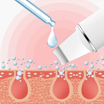 Скрубер за кожа Ултразвуков почистващ препарат Инструмент за грижа за лицето Премахване на пори от акне Пилинг за лице Лопата Шпатула Масажор Инструмент за красота