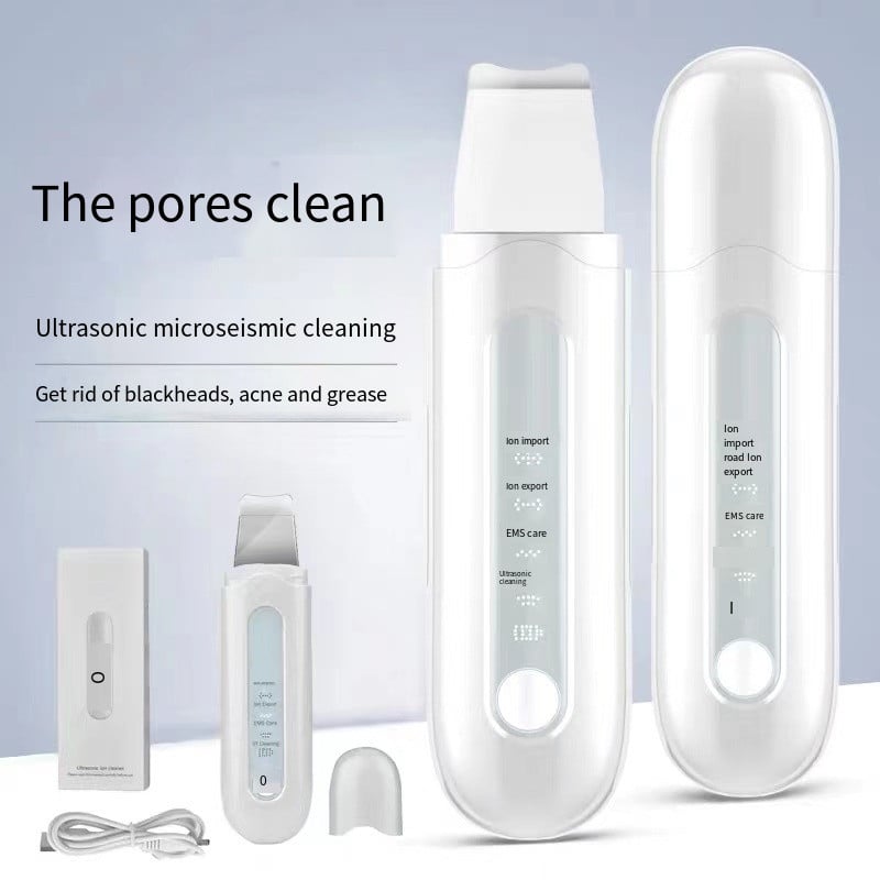 Ultrahangos bőrradír vibrációs arc spatula arcradír mitesszer eltávolító lapát Tiszta kavitációs peeling arc lifting