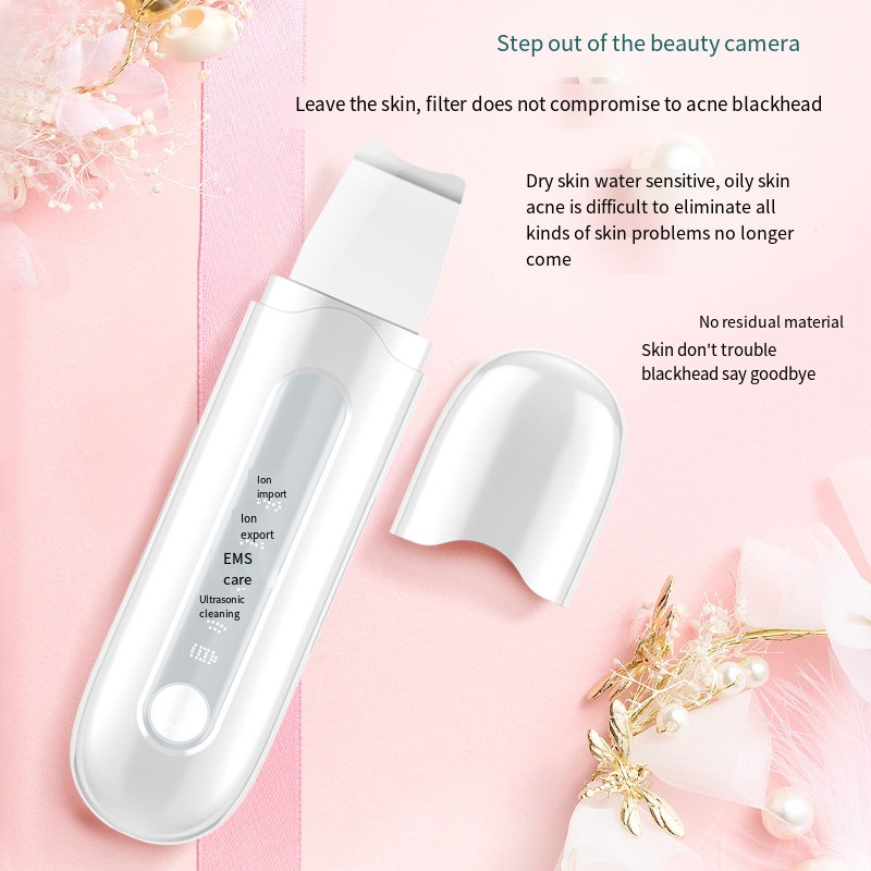 Ultrahangos bőrradír vibrációs arc spatula arcradír mitesszer eltávolító lapát Tiszta kavitációs peeling arc lifting