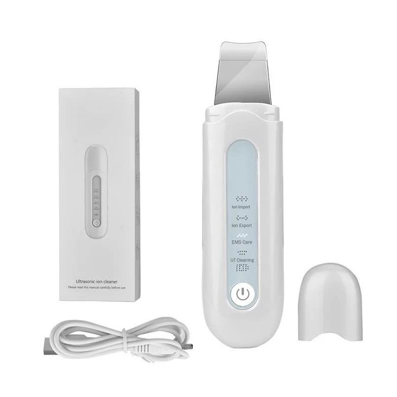 Ultrahangos bőrradír vibrációs arc spatula arcradír mitesszer eltávolító lapát Tiszta kavitációs peeling arc lifting