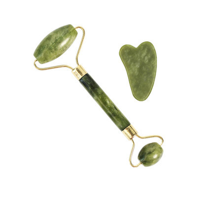 Masszírozó arcra Jade Roller GuaSha Deszkakészlet Természetes Arc Gouache Kaparó Test Hát Szépség Bőrápolás Karcsúbb Masszírozó Henger