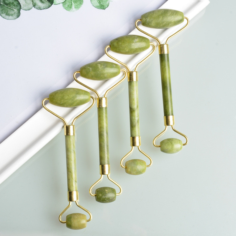Masszírozó arcra Jade Roller GuaSha Deszkakészlet Természetes Arc Gouache Kaparó Test Hát Szépség Bőrápolás Karcsúbb Masszírozó Henger