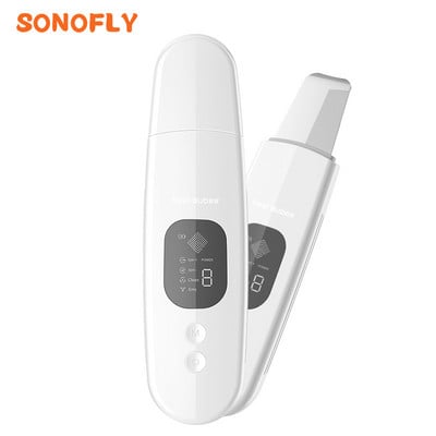 SONOFLY ultrahangos bőrradír EMS pulzusos mélytisztító akne mitesszer eltávolító arc peeling lifting szépségápolási eszközök A4