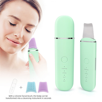Ultrahangos bőrradír vibrációs arc spatula mitesszer eltávolító arcradír lapát Tiszta kavitációs peeling arc lifting