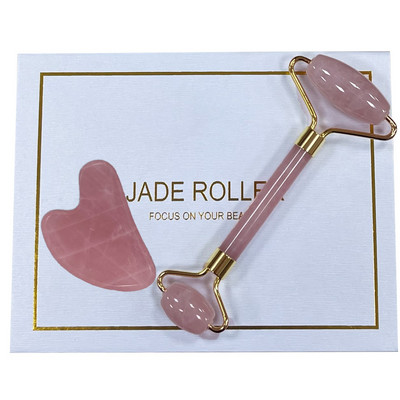 Jade Roller & Gua Sha arcra arc szépség masszázs bőrápoló eszköz a szemhez és enyhíti a finom vonalakat és ráncokat