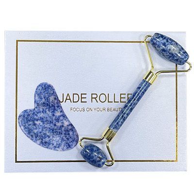 Jade Roller & Gua Sha arcra arc szépség masszázs bőrápoló eszköz a szemhez és enyhíti a finom vonalakat és ráncokat