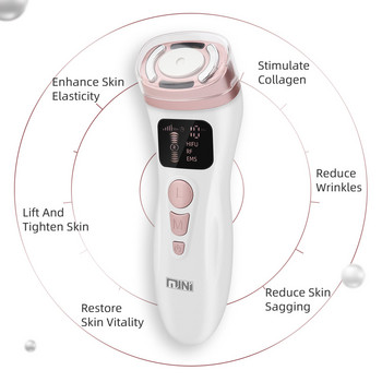 Мини HIFU машина Ултразвук RF EMS Устройство за красота на лицето Масажор за лице Повдигане на шията Стягане Подмладяване Продукти за грижа за кожата
