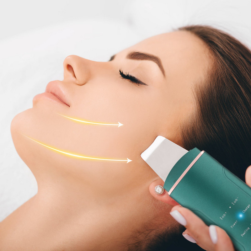 EMS ultrahangos arcbőrradír Bőr spatula mitesszer akne eltávolító eszköz pórustisztító mélytisztító peeling