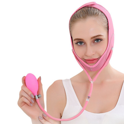 Air Press Face V Shaper Lift Up Belt Face-Lift Mask Massager V-Line Cheek Chin Slimming Belt Отслабване Грижа за кожата Инструмент за красота