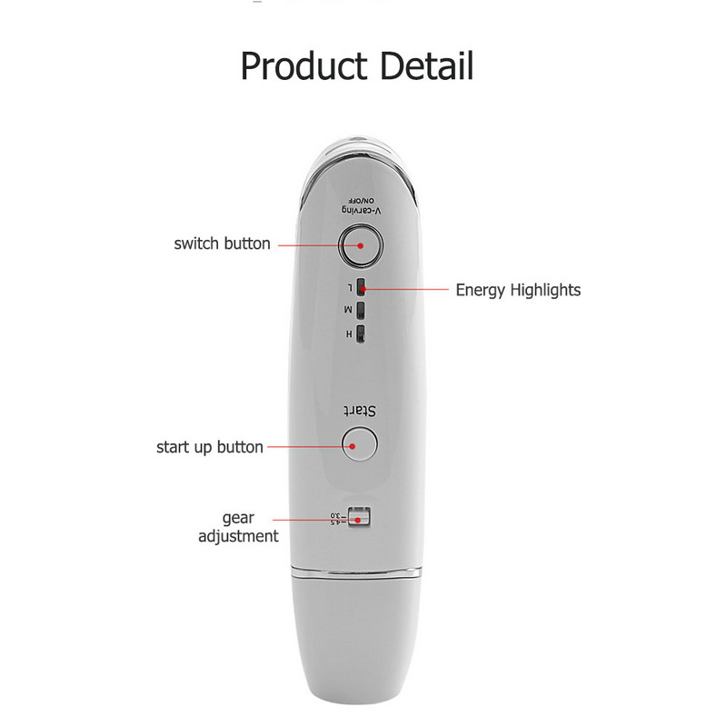Mini Hifu Ultrasonic RF veido pakelianti raukšles šalinanti linija V formos odą stangrinanti akių priežiūra grožio priemonė, skirta namų SPA