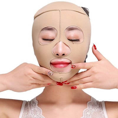 Mască de lifting facial complet Instrumente pentru față subțire Masaj de îngrijire a sănătății Masaj de slăbire Bandaj de masaj facial S/M/L/XL Lift-up Barbie V Shaper feței