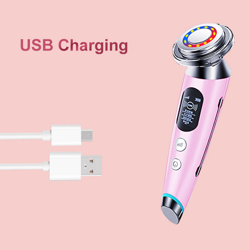 Ultragarsinis grožio instrumentas fotonų atjauninimo prietaisas jonų mikro srovės veido masažuoklis Veido stangrinimas sumažina dvigubą smakrą