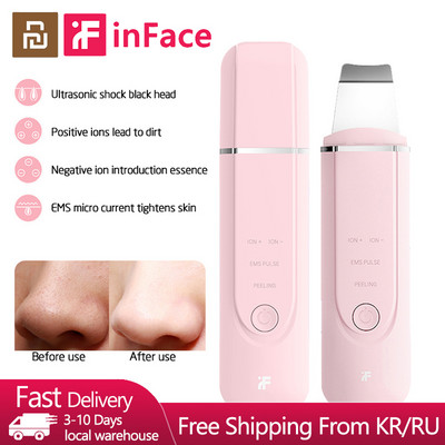 Youpin InFace Scrubber cu ultrasunete pentru piele Îngrijirea pielii Ion Acnee Îndepărtând punctele negre Curăţarea feţei Peeling Lopată Cleaner Beauty