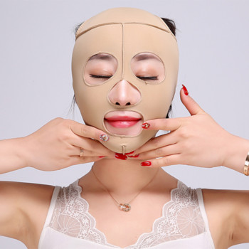 Μάσκα πλήρους ανόρθωσης προσώπου Εργαλεία υγιεινής φροντίδας Μασάζ Αδυνατίσματος Μασάζ προσώπου Επίδεσμος S/M/L/XL Lift-up Chin V Face Shaper