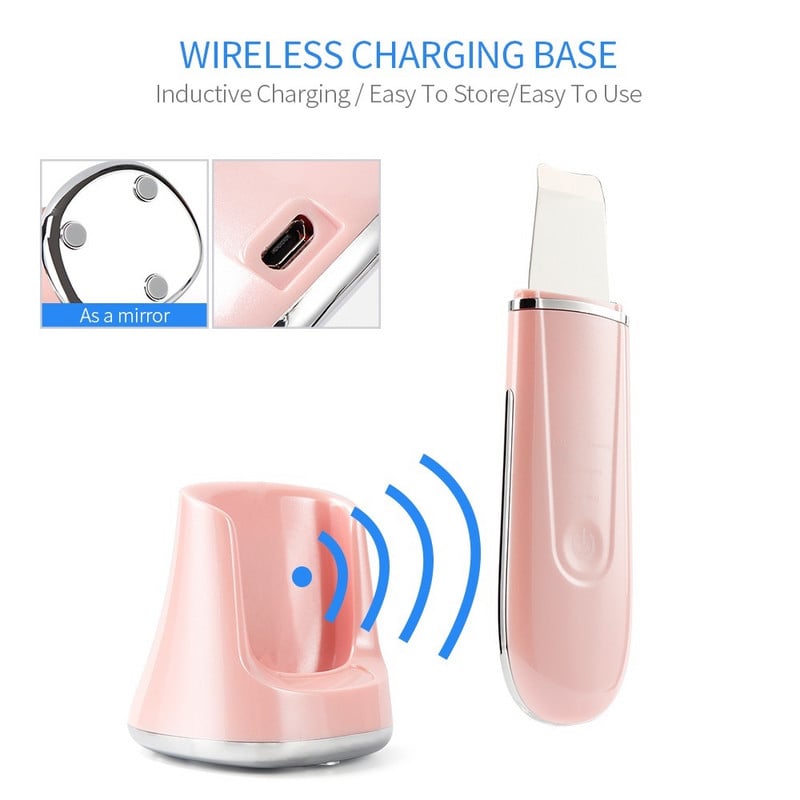 EMS ultrahangos bőrradír Arc mélytisztító peeling gép Távolítsa el a mitesszer akne hámlás lapát pórustisztító készülék