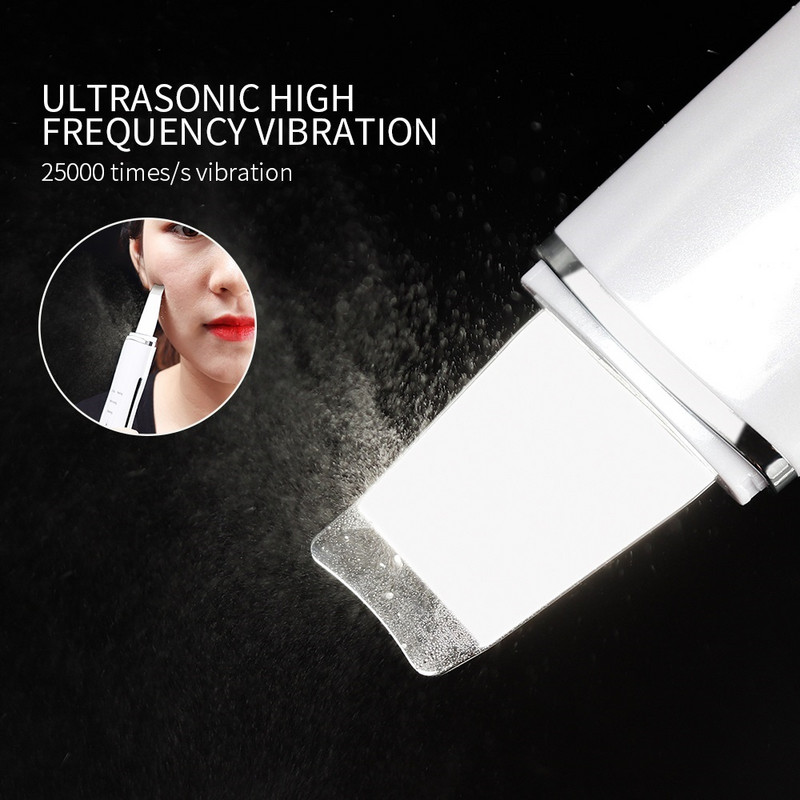 EMS ultrahangos bőrradír Arc mélytisztító peeling gép Távolítsa el a mitesszer akne hámlás lapát pórustisztító készülék