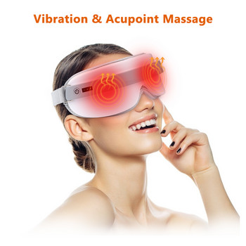 Πίεση αέρα Eye Massager Vibration Smart Eye Care Instrument Hot Compress κόπωση Stress Relief Eyes Protector Kneading Massage