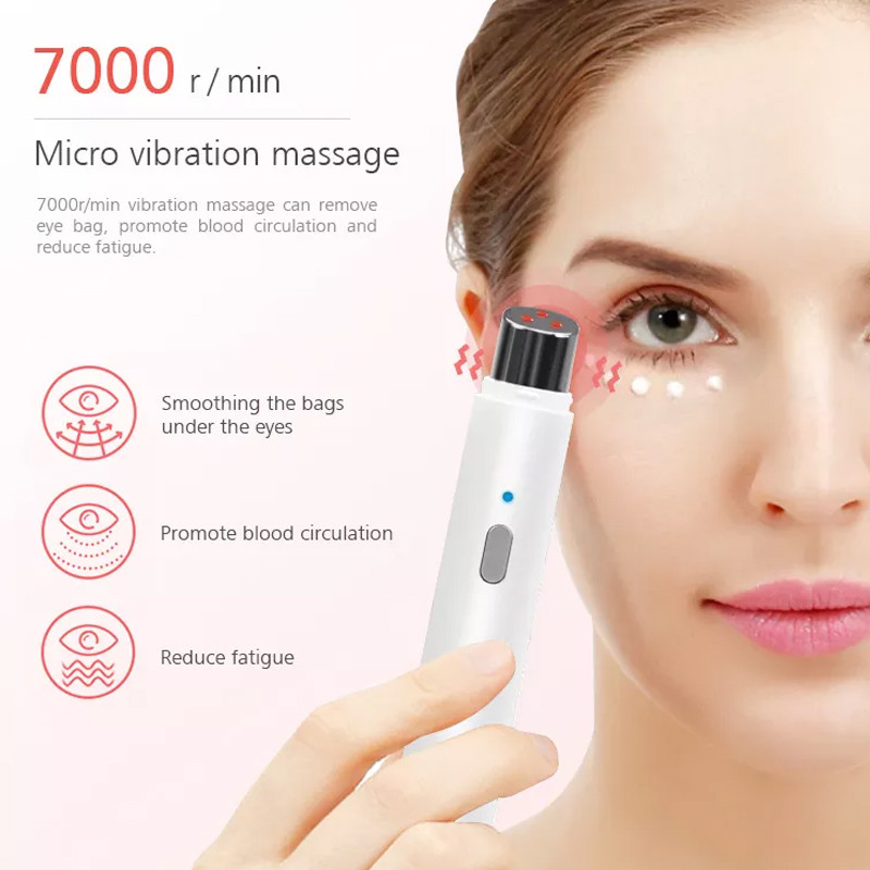 Масажор за очи Преносим Грижа за очите Термотерапия против бръчки Очи Грижа за устни Против стареене Вибрационен масаж Премахване на тъмни кръгове Торбички под очите
