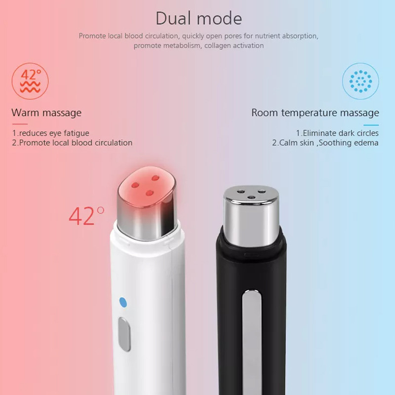 Масажор за очи Преносим Грижа за очите Термотерапия против бръчки Очи Грижа за устни Против стареене Вибрационен масаж Премахване на тъмни кръгове Торбички под очите