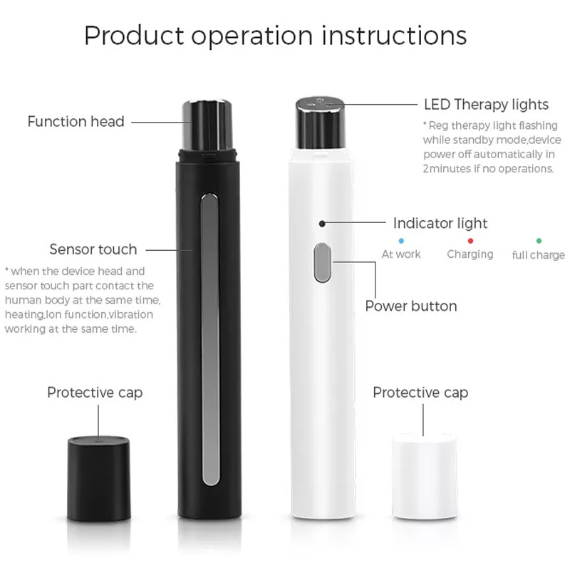 Масажор за очи Преносим Грижа за очите Термотерапия против бръчки Очи Грижа за устни Против стареене Вибрационен масаж Премахване на тъмни кръгове Торбички под очите