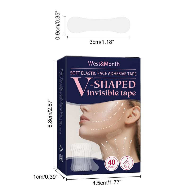 40tk Näoteip Lifting Nähtamatu Nähtamatu Face Lift Teip Veekindel Lifting Kleebis Elastsus Veekindel meigiteip Tööriistad