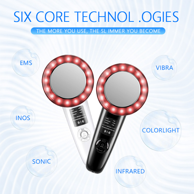 6 viename ultragarsinės kavitacijos EMS liekninamasis masažuoklis svorio metimui svorio metimo infraraudonųjų spindulių terapijos grožio priemonė