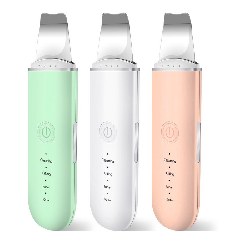 Ultrahangos bőrradír Vibrációs mély arctisztító spatula mitesszer eltávolító lapát Kavitációs peeling arc lifting bőrápolás