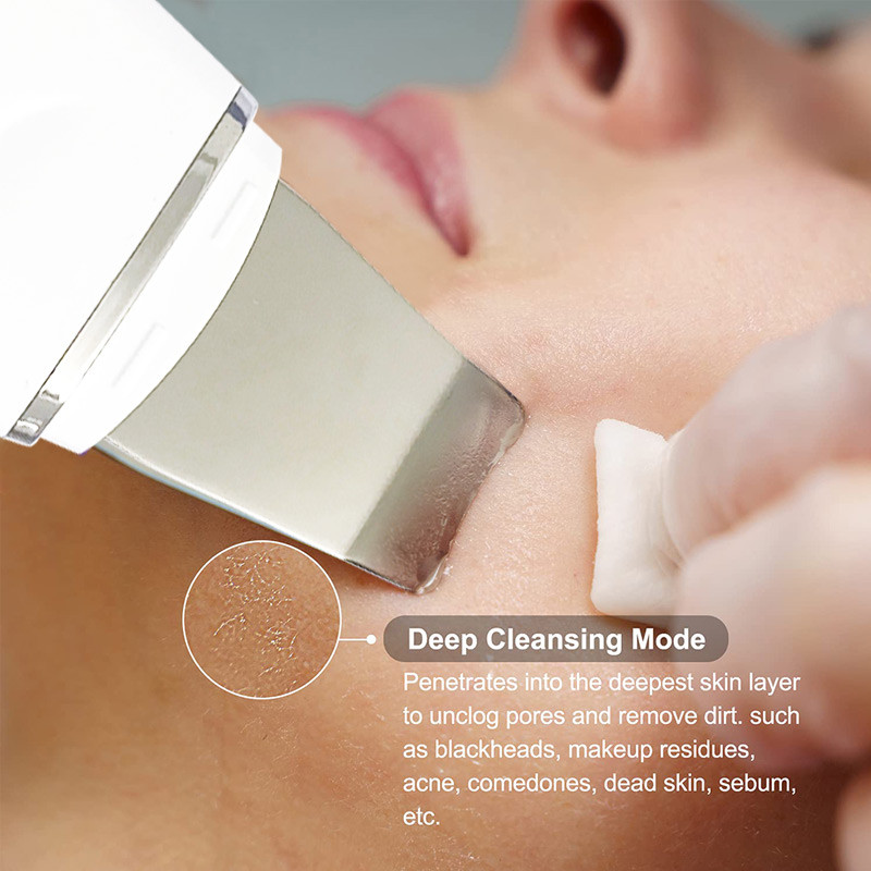 Красота Ултразвуков почистващ масажор за лице Нос Дълбоко почистване Премахване на черни точки Скрубер за кожа Ексфолиращ пилинг Грижа за лицето