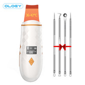Melegítő ultrahangos bőrradír Arc spatula EMS mitesszer eltávolító pórustisztító arc mélytisztító lifting peeling lapát