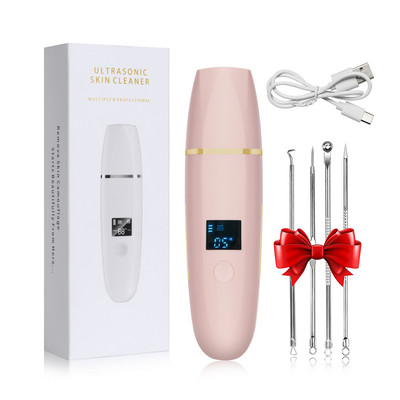 Ultrahangos bőrradír peeling lapát mitesszer akne eltávolító pórus spatula ultrahangos arctisztító arc lift Z9