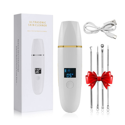 Ultrahangos bőrradír peeling lapát mitesszer akne eltávolító pórus spatula ultrahangos arctisztító arc lift Z9