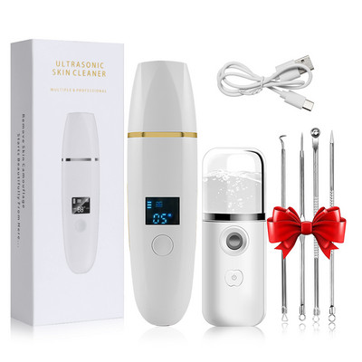 Ultrahangos bőrradír peeling lapát mitesszer akne eltávolító pórus spatula ultrahangos arctisztító arc lift Z9