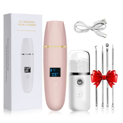 Ultrahangos bőrradír peeling lapát mitesszer akne eltávolító pórus spatula ultrahangos arctisztító arc lift Z9