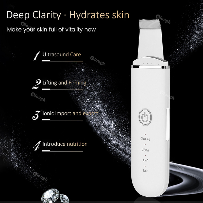 Ultrahangos bőrradír mély arctisztító gép peeling lapát arc pórustisztító arc lifting szépség műszer