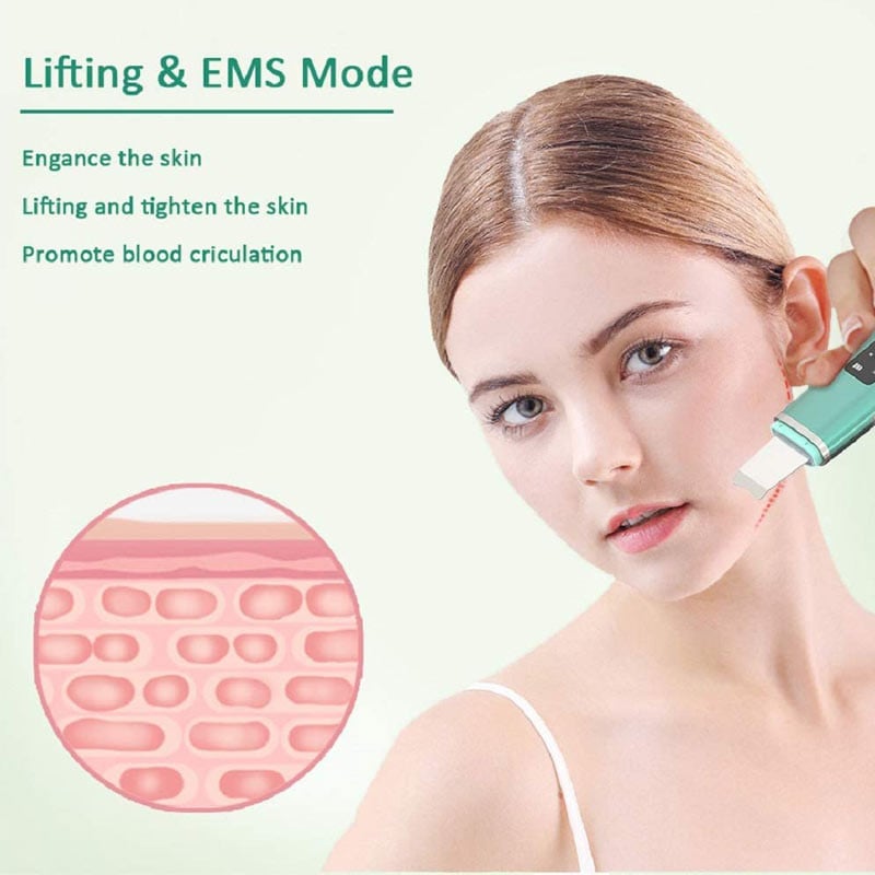 Arcbőrradír mitesszer eltávolító pórustisztító arcradír spatula mélytisztításhoz EMS Skin Lifting Beauty Device