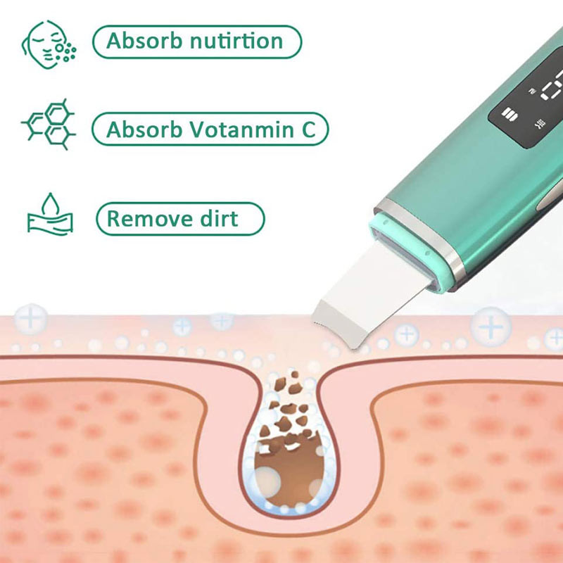 Arcbőrradír mitesszer eltávolító pórustisztító arcradír spatula mélytisztításhoz EMS Skin Lifting Beauty Device