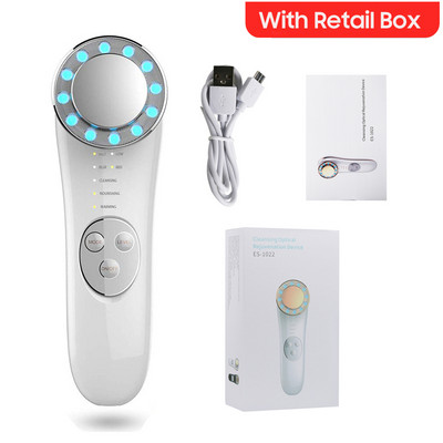 7 viename veido masažuoklis Odos priežiūros įrankiai Veido pakėlimo prietaisas Raudonos ir mėlynos šviesos odos stangrinimas Aukšto dažnio galvaninis veido aparatas