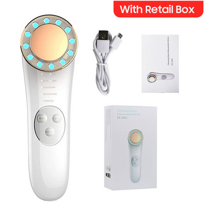 7 viename veido masažuoklis Odos priežiūros įrankiai Veido pakėlimo prietaisas Raudonos ir mėlynos šviesos odos stangrinimas Aukšto dažnio galvaninis veido aparatas