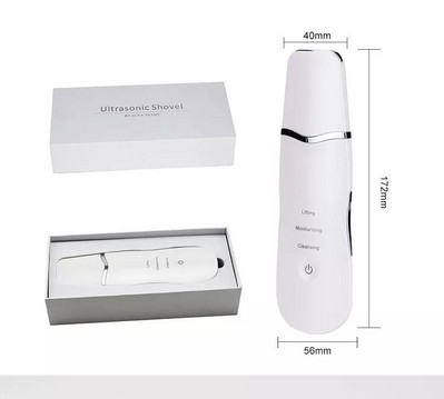 Ultrahangos bőrradír vibrációs arc spatula mitesszer eltávolító arcradír lapát Tiszta kavitációs peeling arc lifting