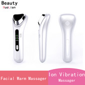 Teplá iónová vibračná masáž tváre, zariadenie na zdvíhanie tváre, čistiace zariadenie na hydratáciu, zariadenie na starostlivosť o horúce kompresie s konštantnou teplotou