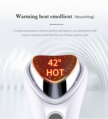 Συσκευή καθαρισμού προσώπου για μασάζ ζεστού ιόντος προσώπου για μασάζ για ενυδάτωση σταθερής θερμοκρασίας Συσκευή φροντίδας ζεστής συμπίεσης
